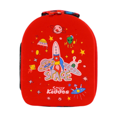 Smily Kiddos Eva Pre School Backpack Space Theme Red