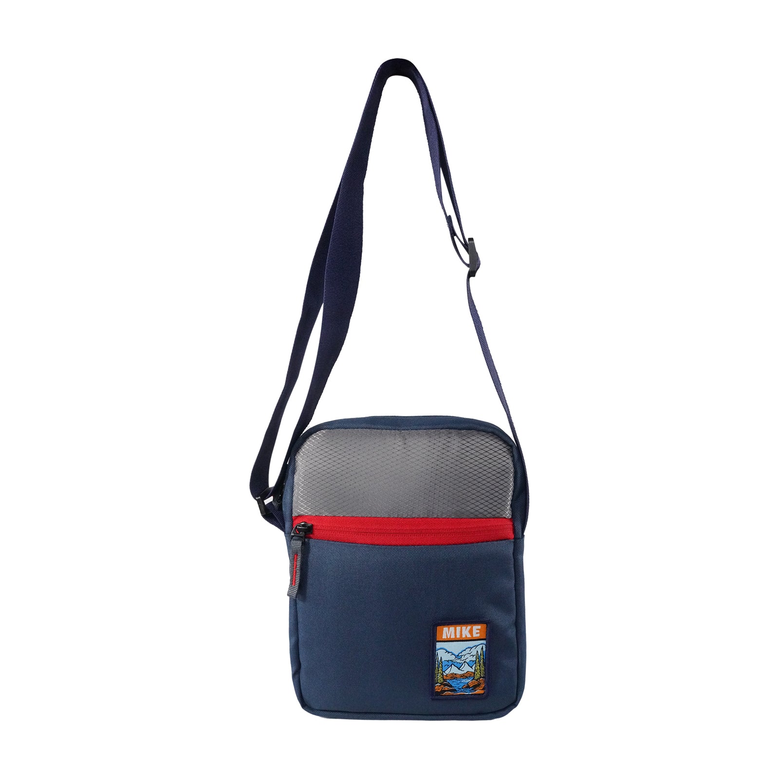 Mike Spectrum Sling Bag- Navy Blue & Grey