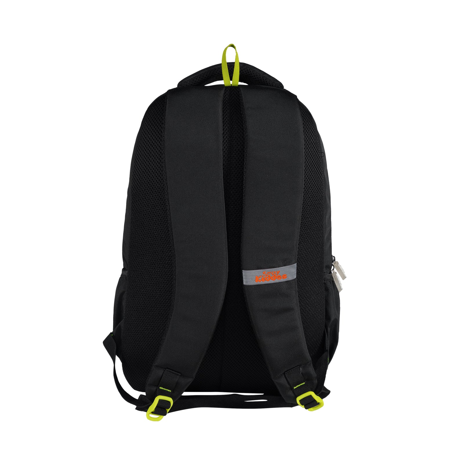 Smily Kiddos 19" Smarty School Backpack – Black & Neon Green | Durable & Trendy Bag for Boys & Girls
