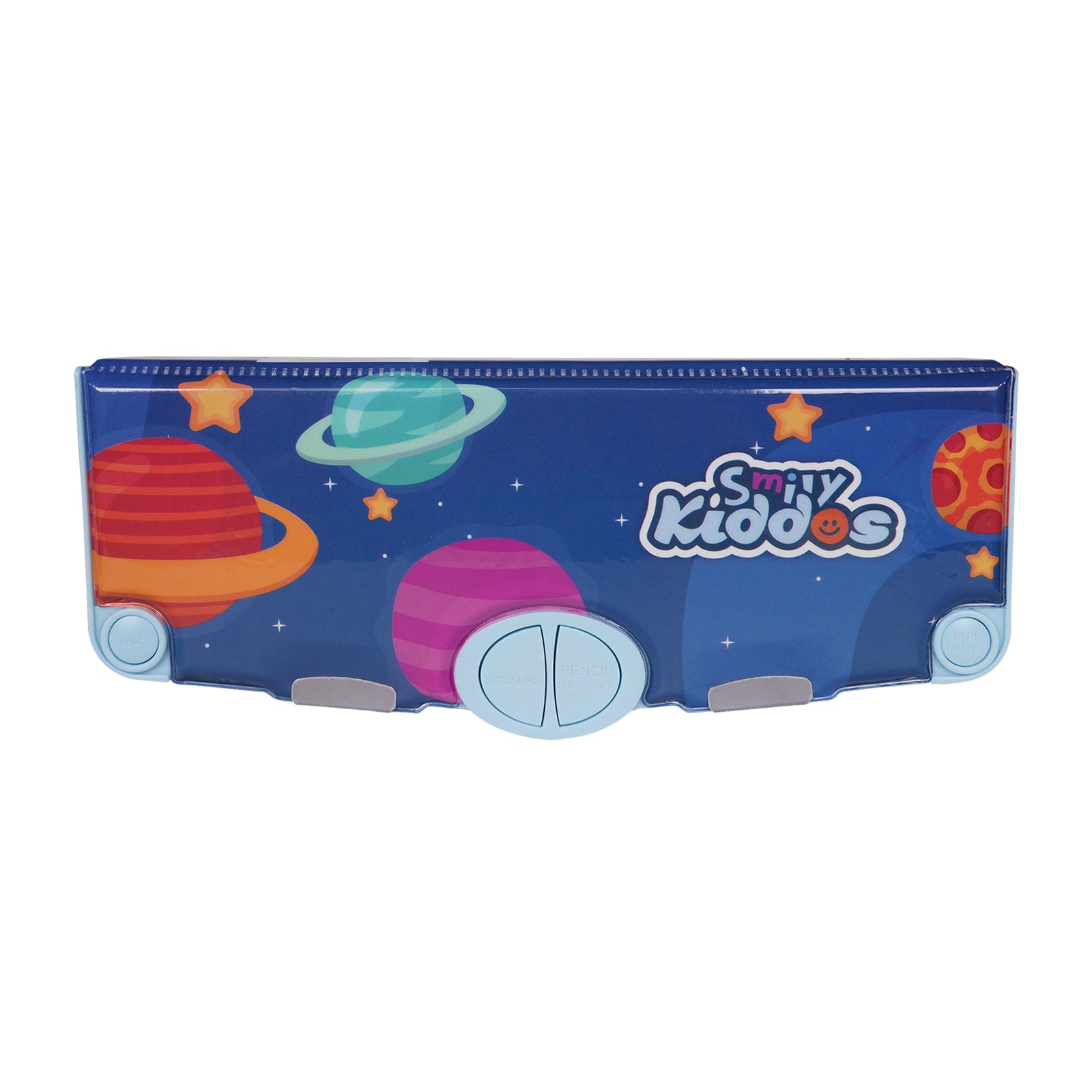 Smily Kiddos Pop-Out Pencil Box for Kids | Space Theme (Navy Blue)