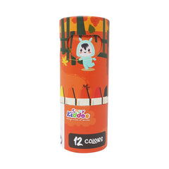 Smily Kiddos Silky Gel Crayons 12 Colors - Animal Adventure Theme Orange