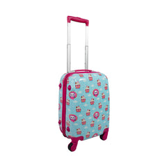 Smily Kiddos Panda Cream Trolley Bag-Pink