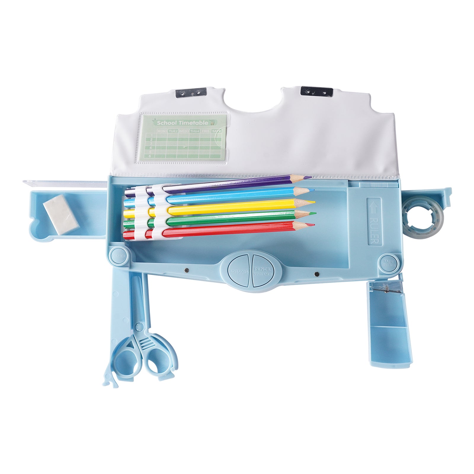 Smily Kiddos Pop-Out Pencil Box for Kids | Space Theme (Navy Blue)