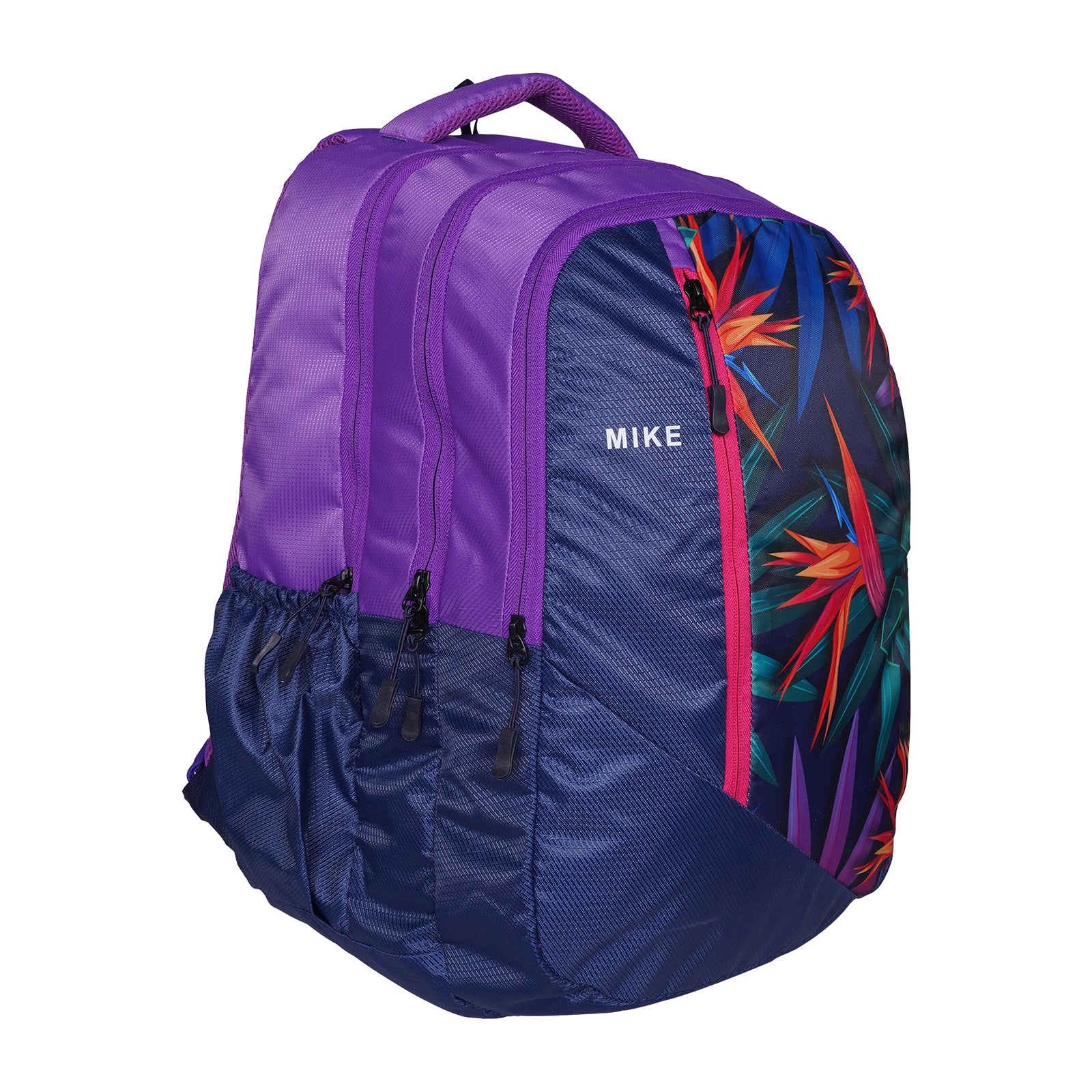 Mike Coral Backpack - Purple | 42L School Bag with Rain Cover
