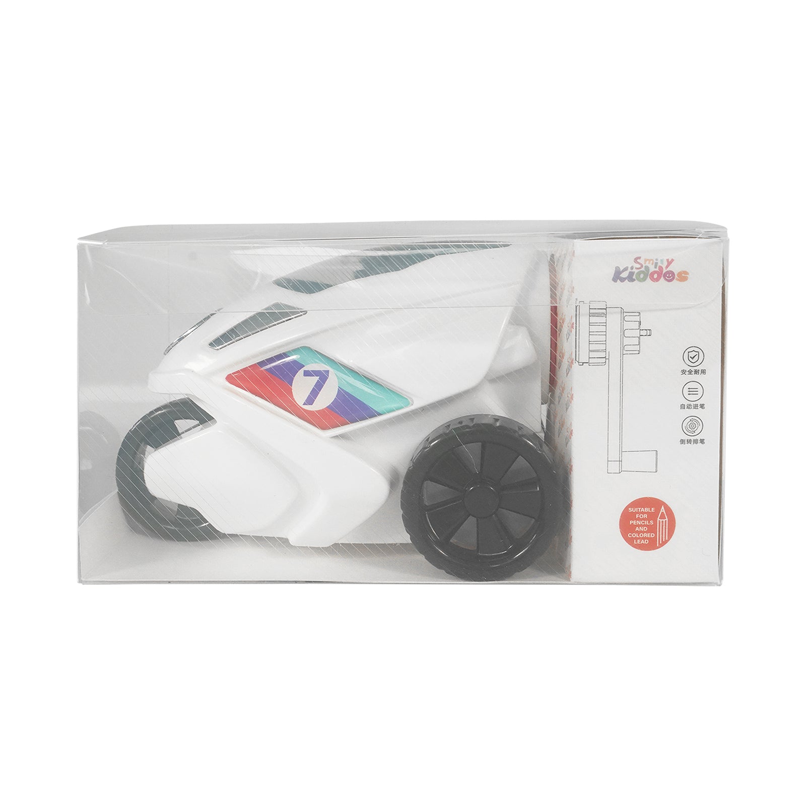 Smily Kiddos Space Car Pencil Sharpener - Red