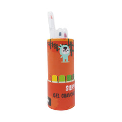 Smily Kiddos Silky Gel Crayons 12 Colors - Animal Adventure Theme Orange