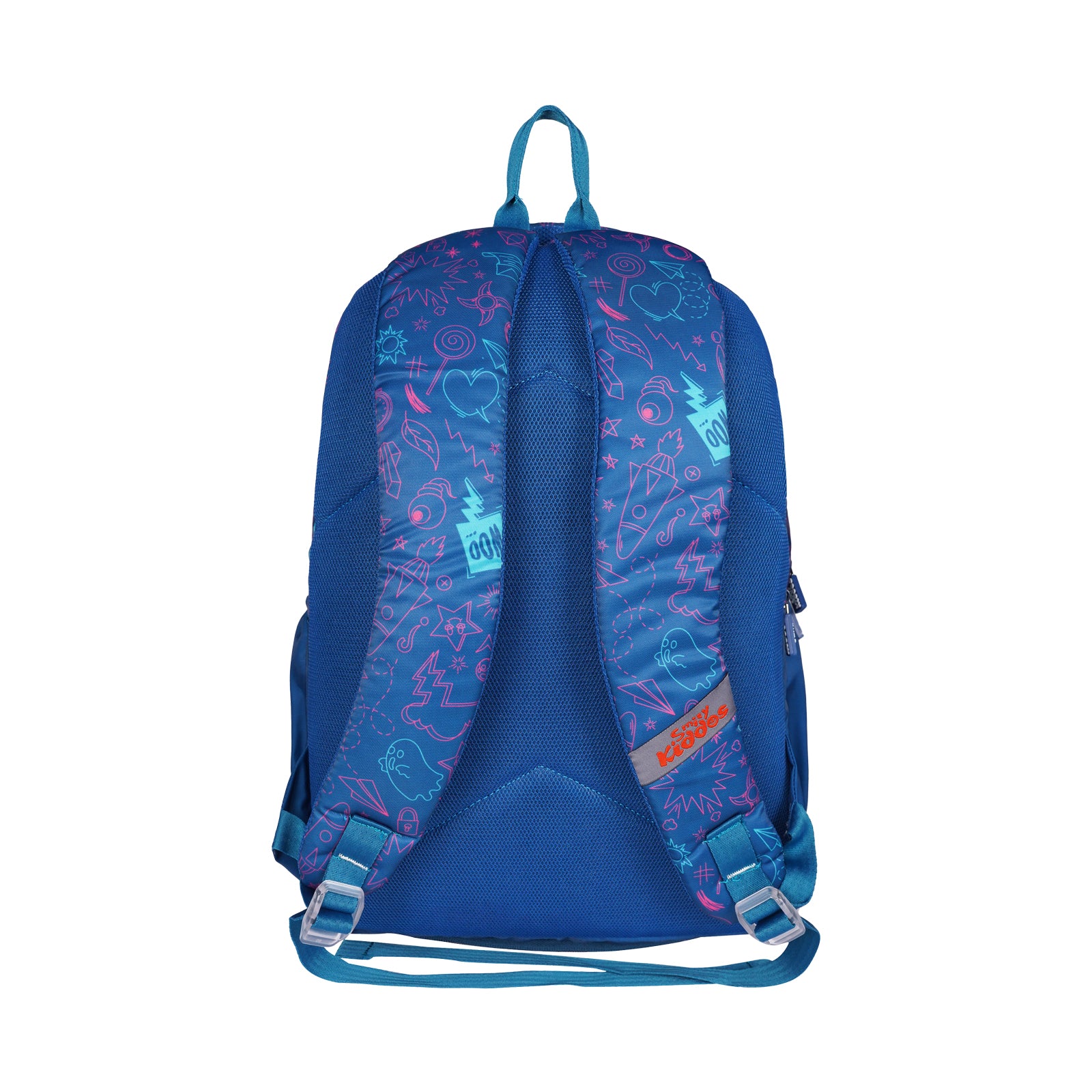 Smily Kiddos School Combo – Navy Blue Backpack & Sonic Theme Lunch Bag (Game Over Design)