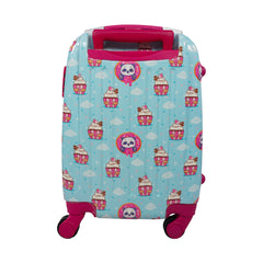 Smily Kiddos Panda Cream Trolley Bag-Pink