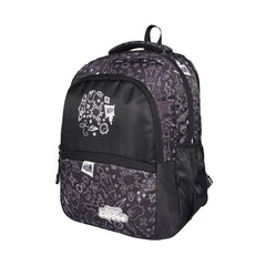 Smily Kiddos Coco Backpack – Black | Stylish & Lightweight School Bag for Kids (16"x12"x9")