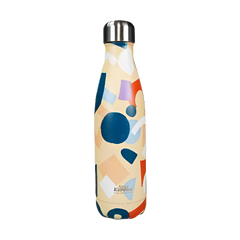Abstract Theme Yellow water bottle for kids stainless steel
