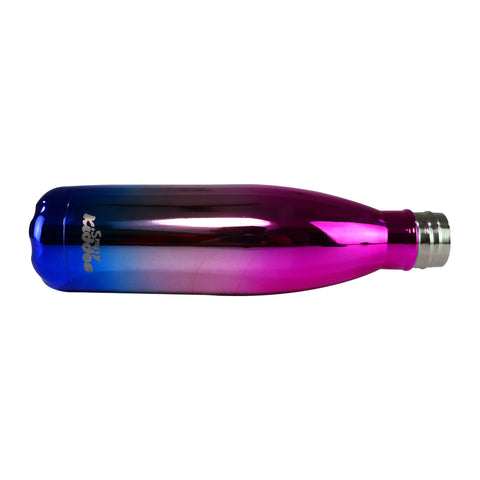 Image of Smily Kiddos 500 ML Stainless Steel Holographic Water Bottle - Glossy Purple
