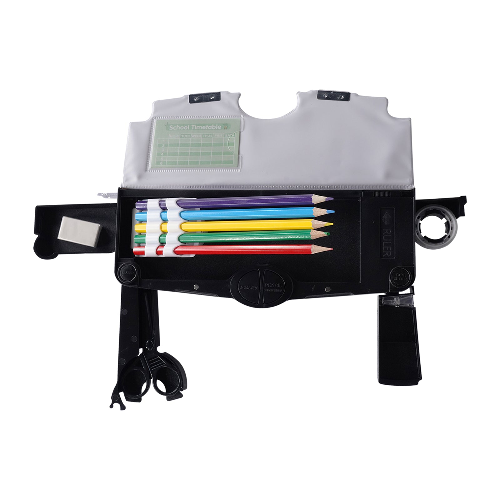 Smily Kiddos Pop-Out Pencil Box for Kids | Jungle Theme (Green)