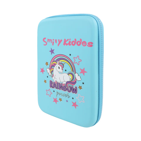 Image of Smily Kiddos Single Compartment Eva Pencil Unicorn Power- Light Blue