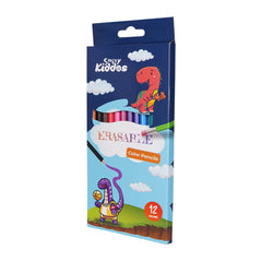 Smily Kiddos Erasable Plastic Color Pencils – Pack of 12