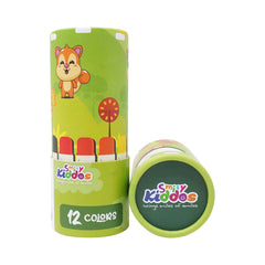 Smily Kiddos Silky Gel Crayons 12 Colors – Cute Hamster Theme