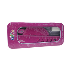 Smily Kiddos 15cm Metal Colored Ruler Set – Tin Box Pink