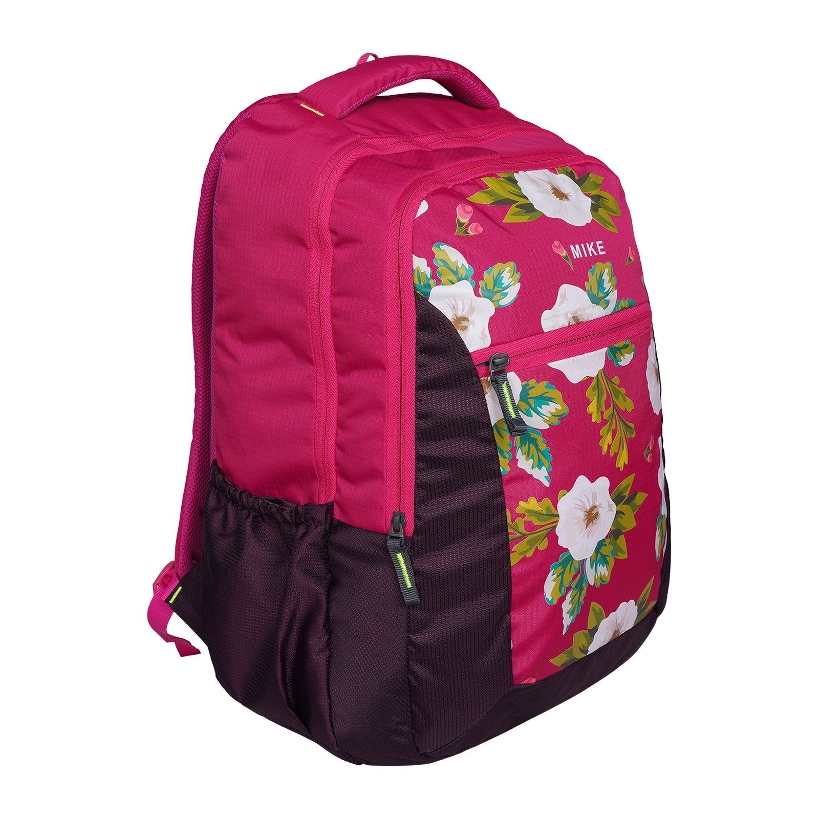 Mike Flora Backpack - Pink | 48L School Bag with Rain Cover