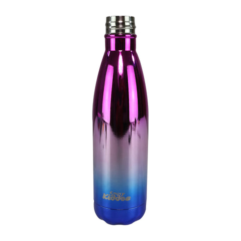 Image of Smily Kiddos 500 ML Stainless Steel Holographic Water Bottle - Glossy Purple