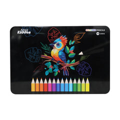Smily Kiddos 48 Color Pencils Set in Tin Box - Premium Art Supplies for Kids