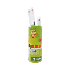 Smily Kiddos Silky Gel Crayons 12 Colors – Cute Hamster Theme
