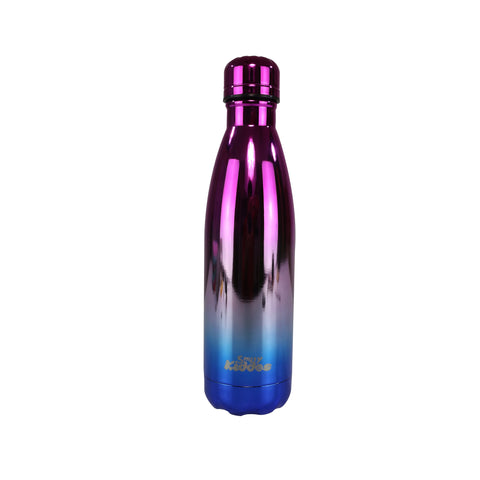 Image of Smily Kiddos 500 ML Stainless Steel Holographic Water Bottle - Glossy Purple