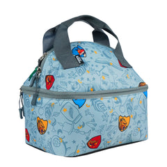 Smily Kiddos Double Decker Lunch Bag Wizard Theme - Grey