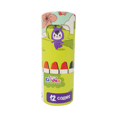 Smily Kiddos Silky Gel Crayons 12 Colors - Animal Adventure Theme Green