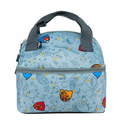 Smily Kiddos Double Decker Lunch Bag Wizard Theme - Grey