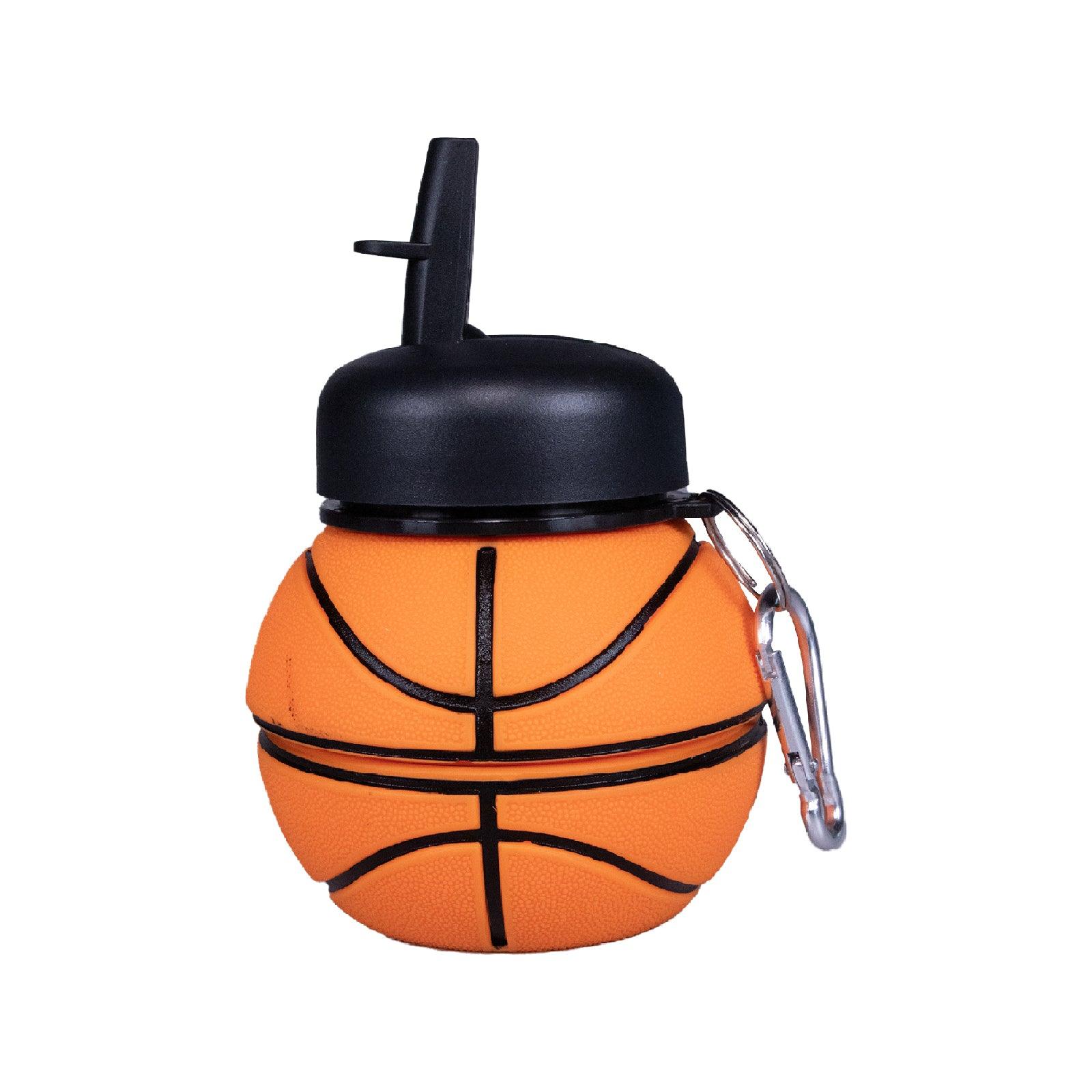Foldable Basket Ball Silicone Water Bottle open