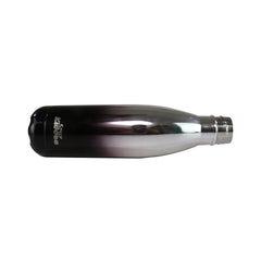 Smily Kiddos 500 ML Stainless Steel Holographic Water Bottle - Glossy Silver Black