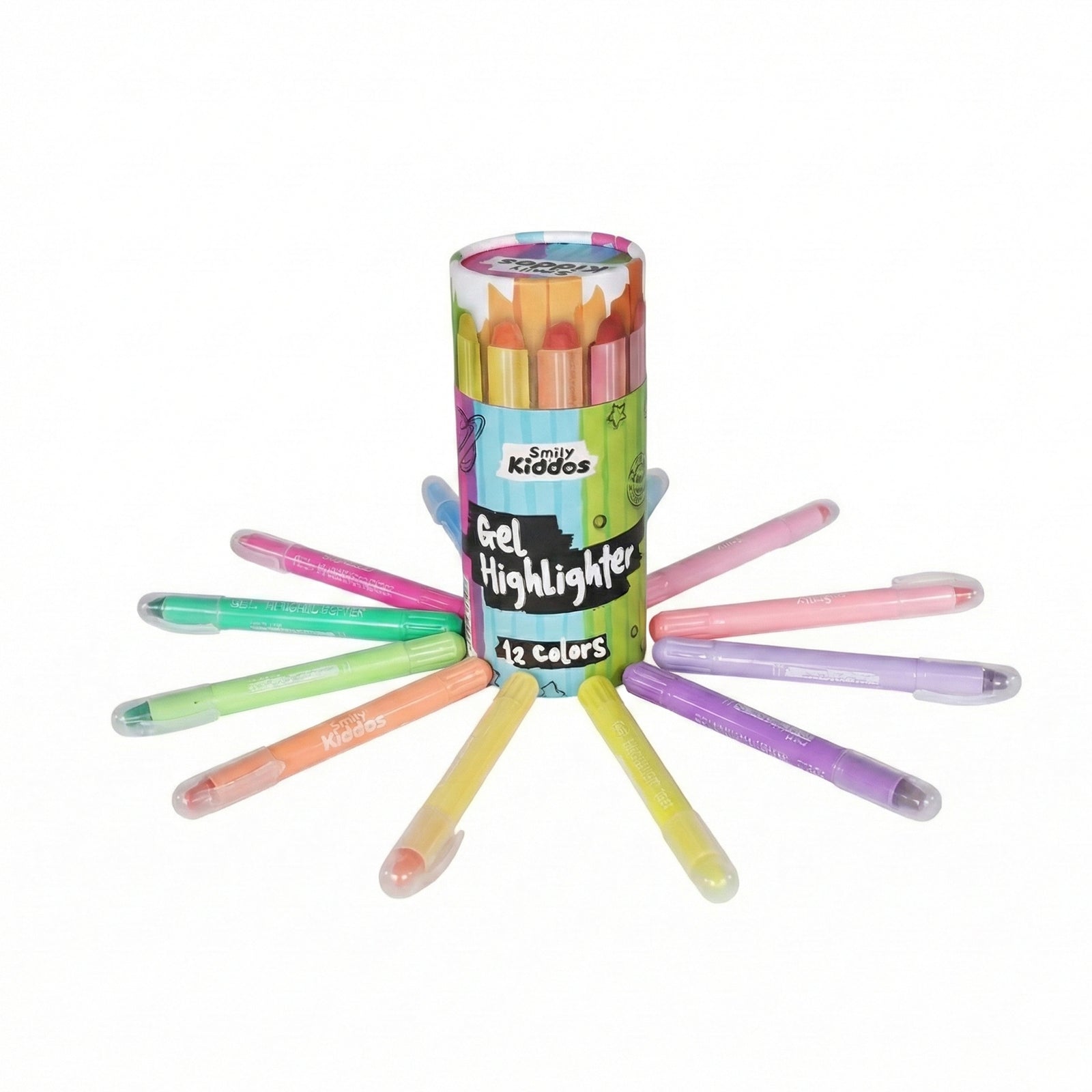 Smily Kiddos Silky Gel Crayon Pack – 12 Colors