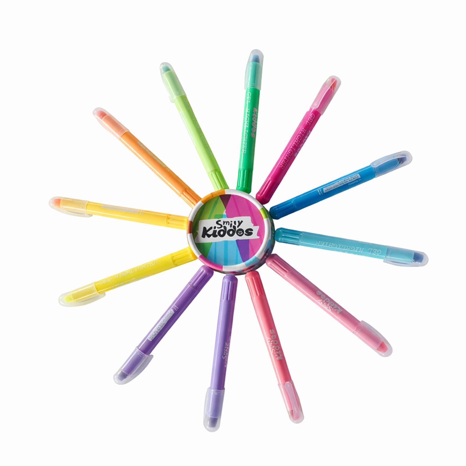 Smily Kiddos Silky Gel Crayon Pack – 12 Colors