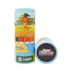 Smily Kiddos Silky Gel Crayons 12 Colors - Lion Theme