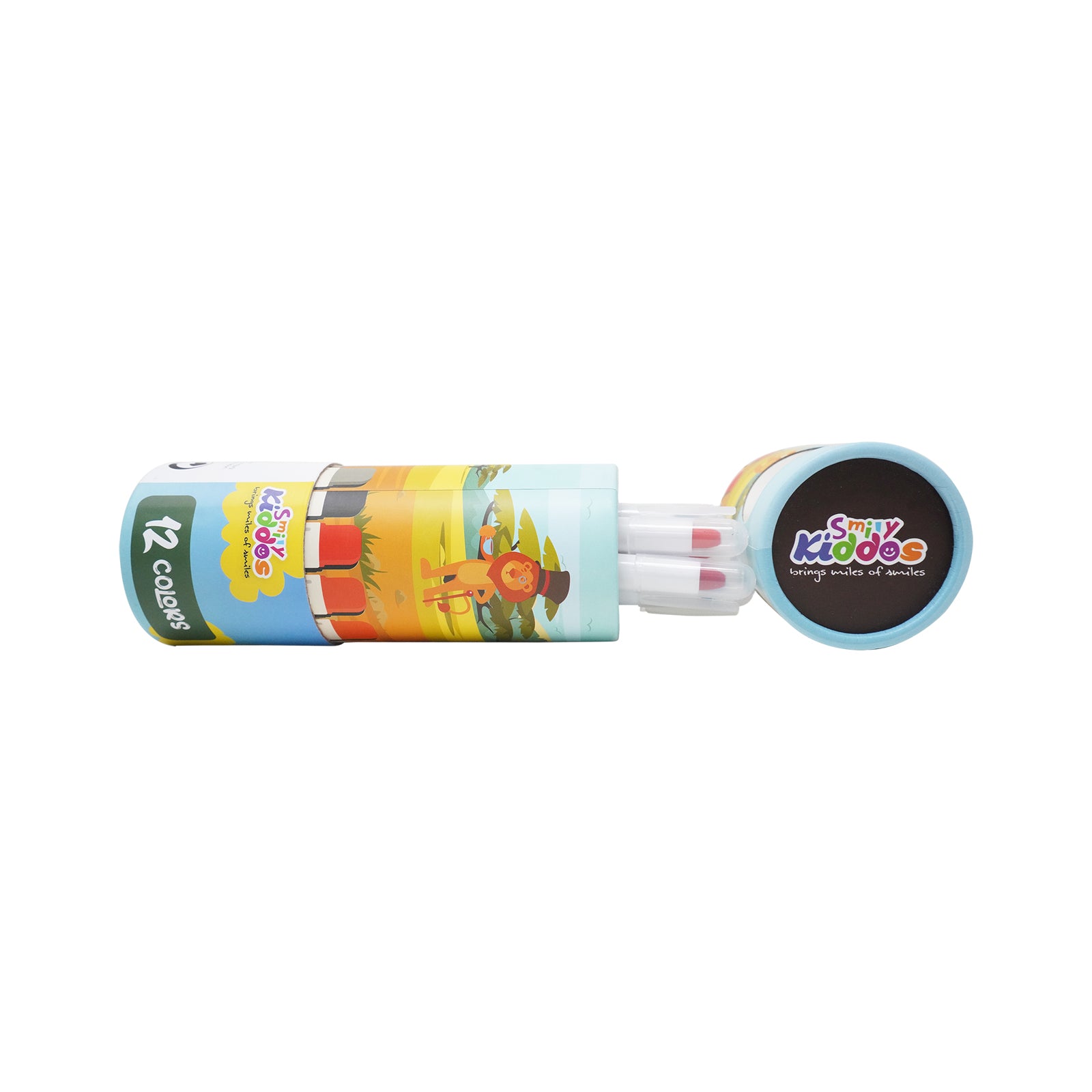 Smily Kiddos Silky Gel Crayons 12 Colors - Lion Theme
