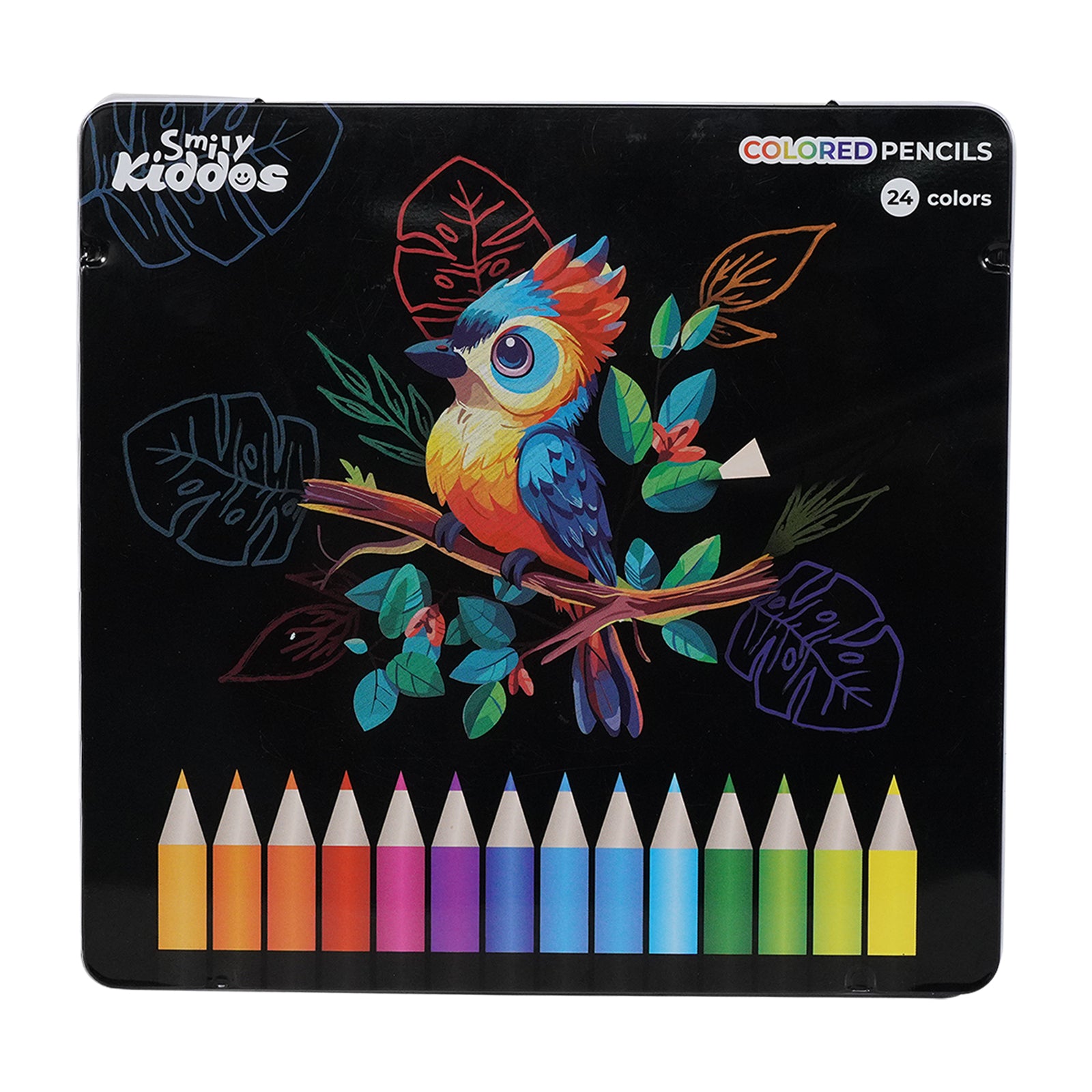 Smily Kiddos 24 Color Pencils Set in Tin Box