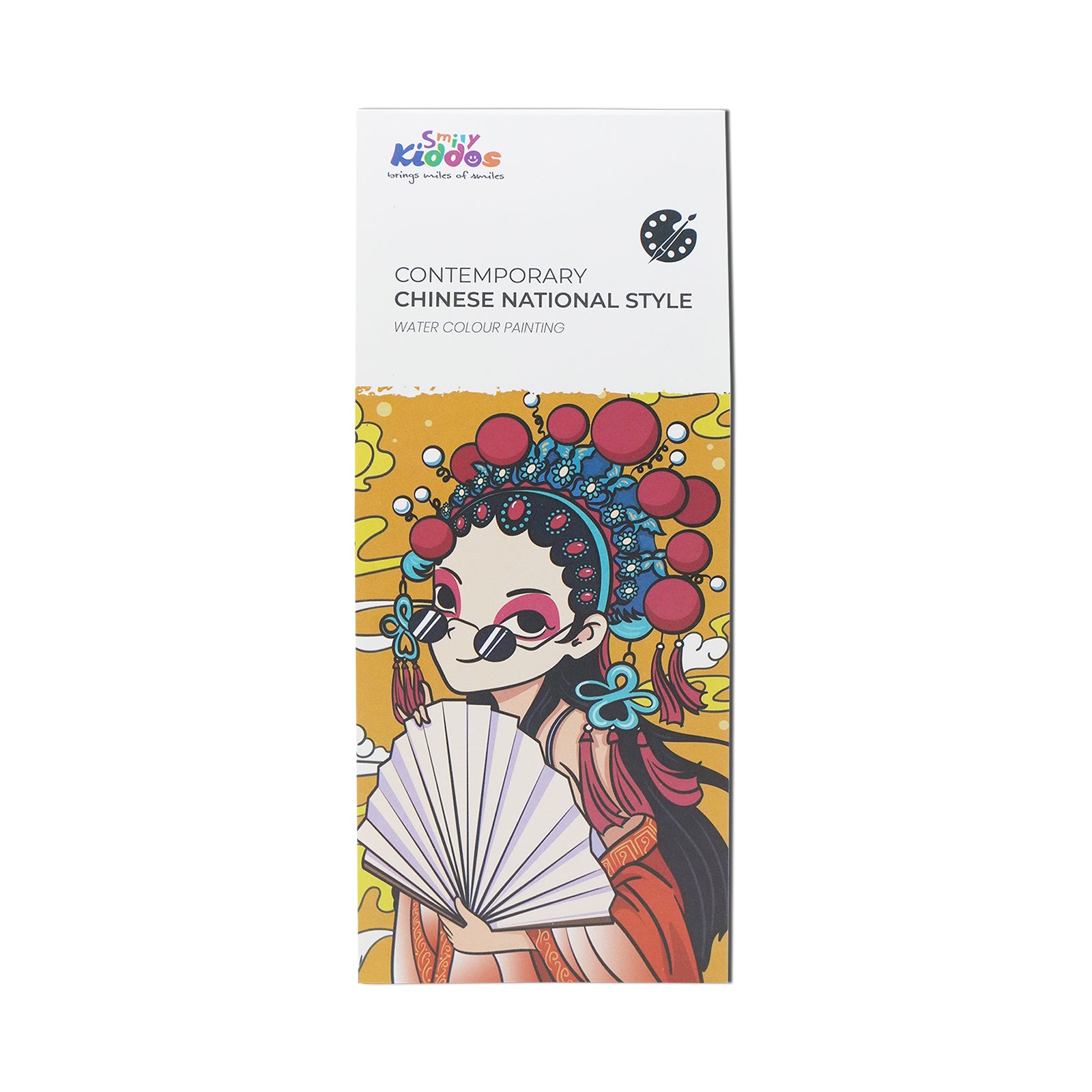 Smily Kiddos Watercolor Painting Book - Opera Girl (12 Pages)