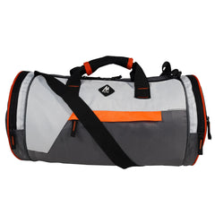 Mike Bags Fit Gear Gym Bag - Grey & Neon Orange