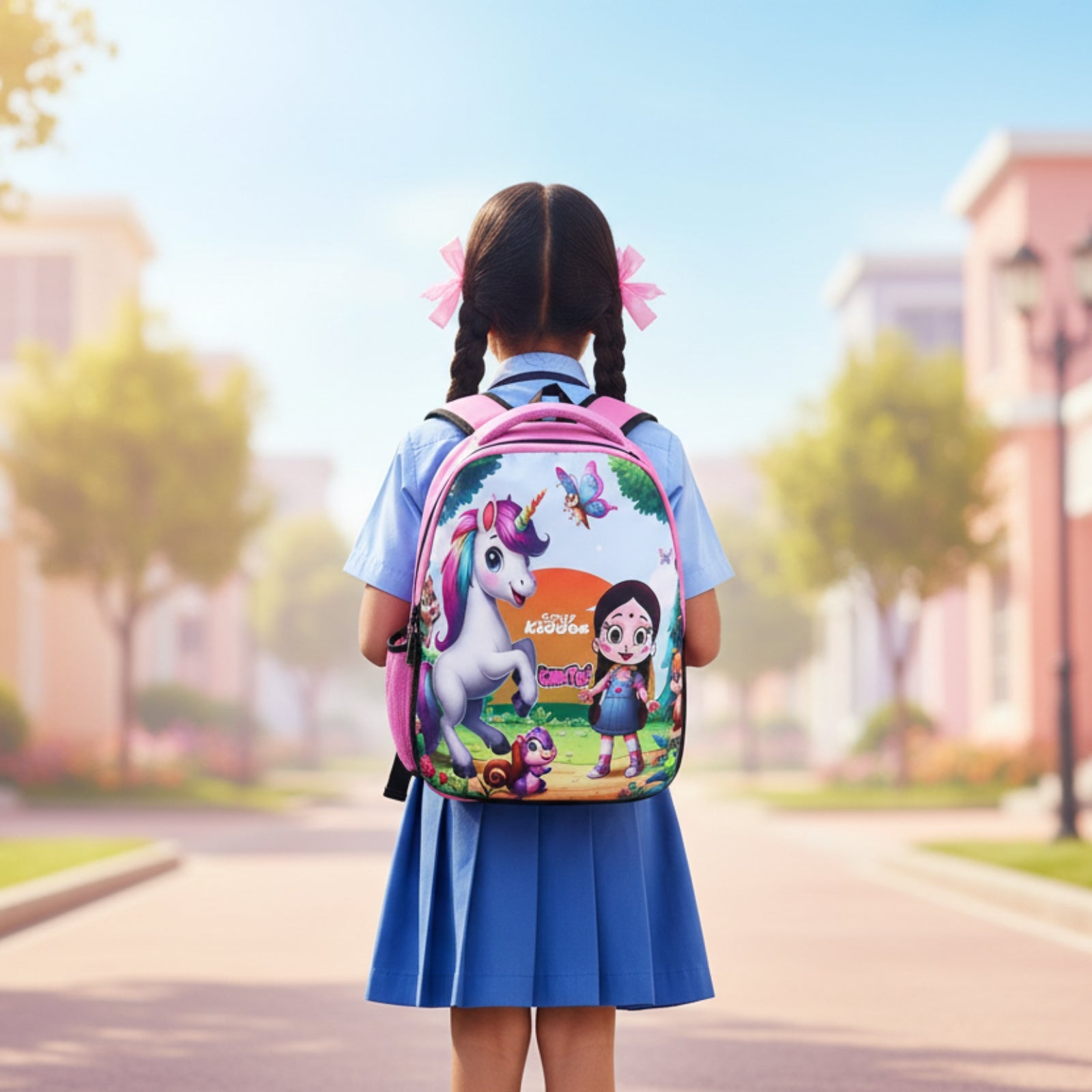 Smily Kiddos - Licensed Chhota Bheem Chutki Junior Backpack 2 - Pink