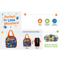 Joy Lunch Bag - Monster theme - Blue