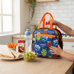 Joy Lunch Bag - Monster theme - Blue