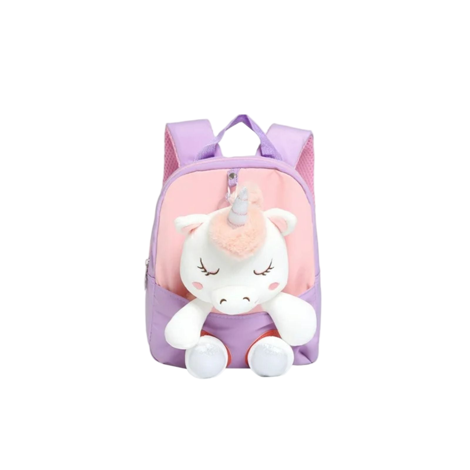 Smily Kiddos Unicorn Plush Backpack Combo – Purple & Red | Buy 1 Get 1