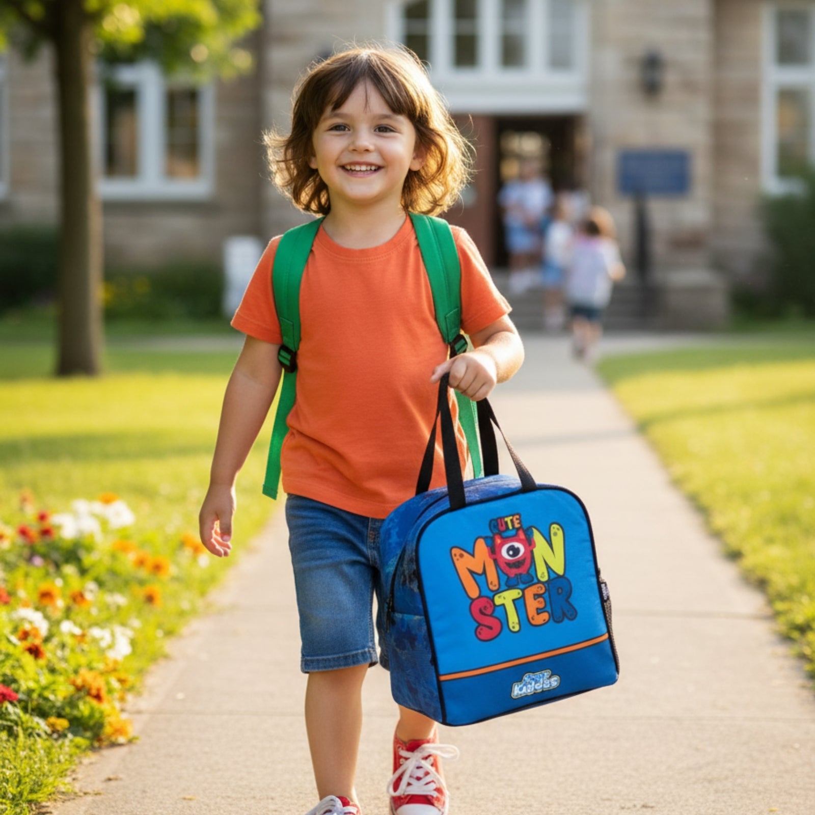 Joy Lunch Bag Senior Monster fuel -Blue