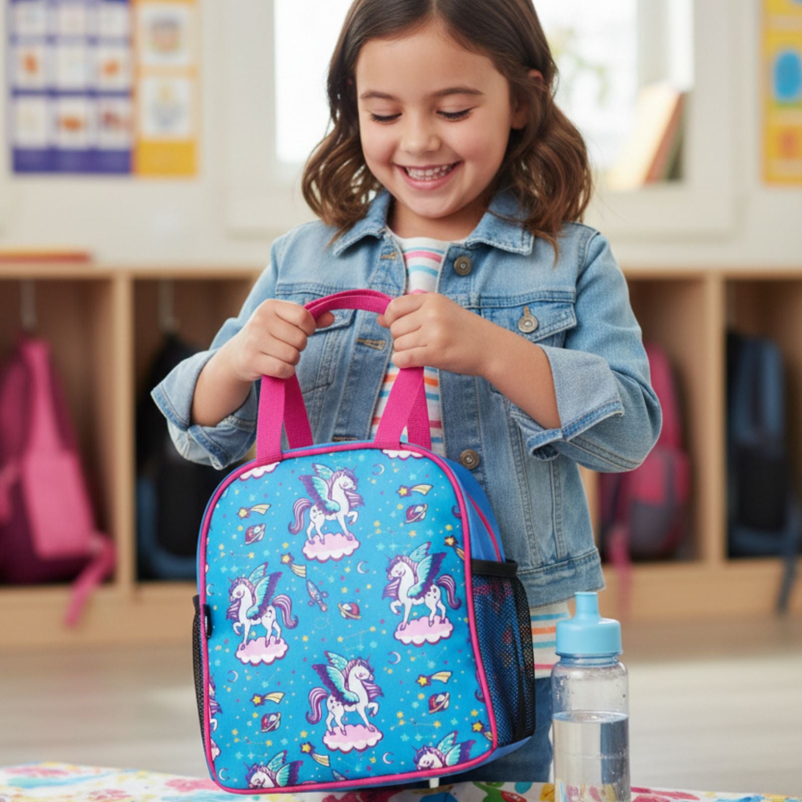 Joy Lunch Bag - Unicorn Theme - Blue