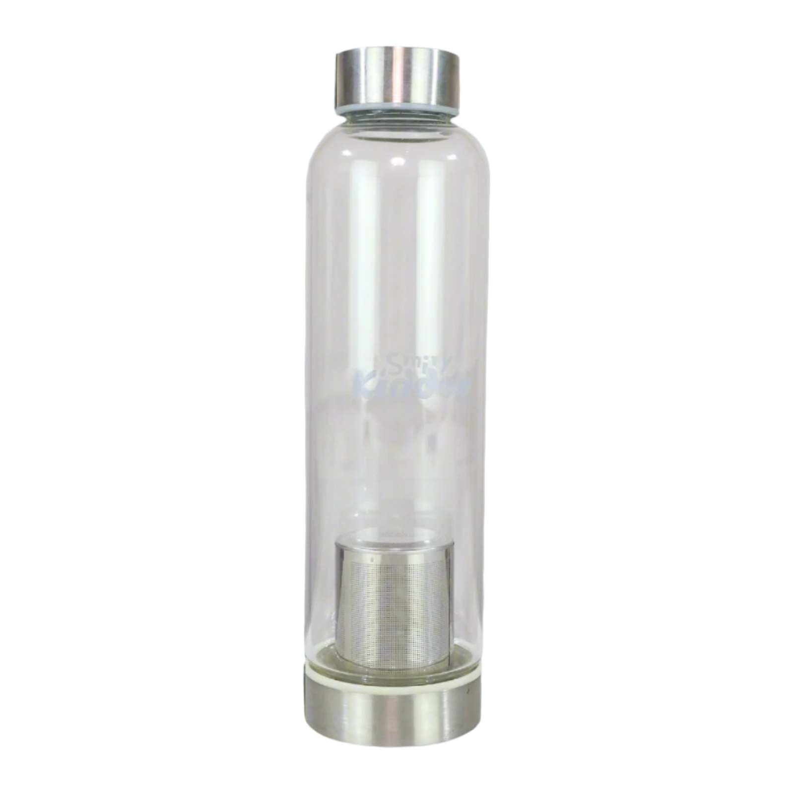 Smily Kiddos Glass bottles with Removable Stainless Steel Infuser Black
