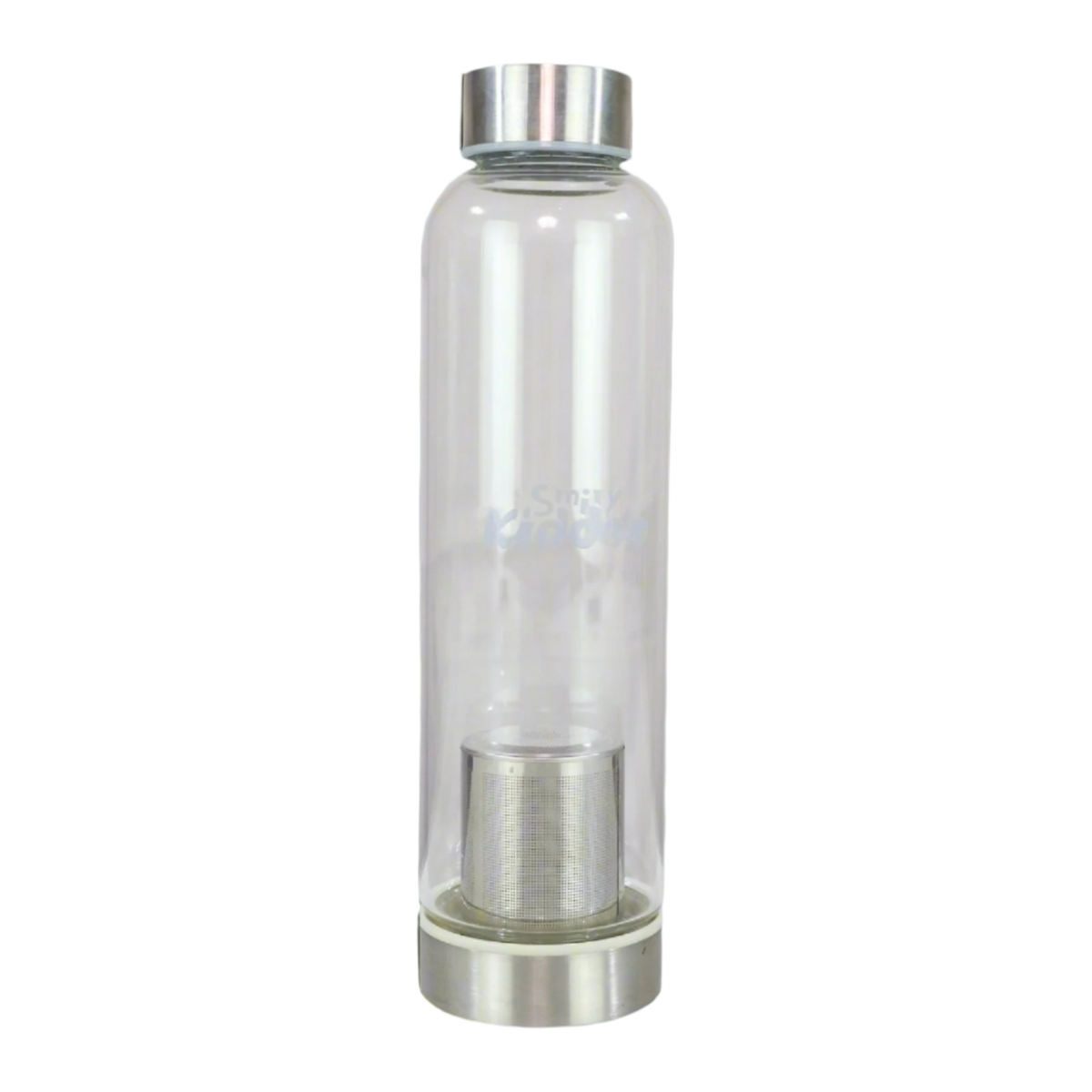 Smily Kiddos Glass bottles with Removable Stainless Steel Infuser Black
