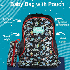 Smily Kiddos Baby Bag with Pouch - Space Theme