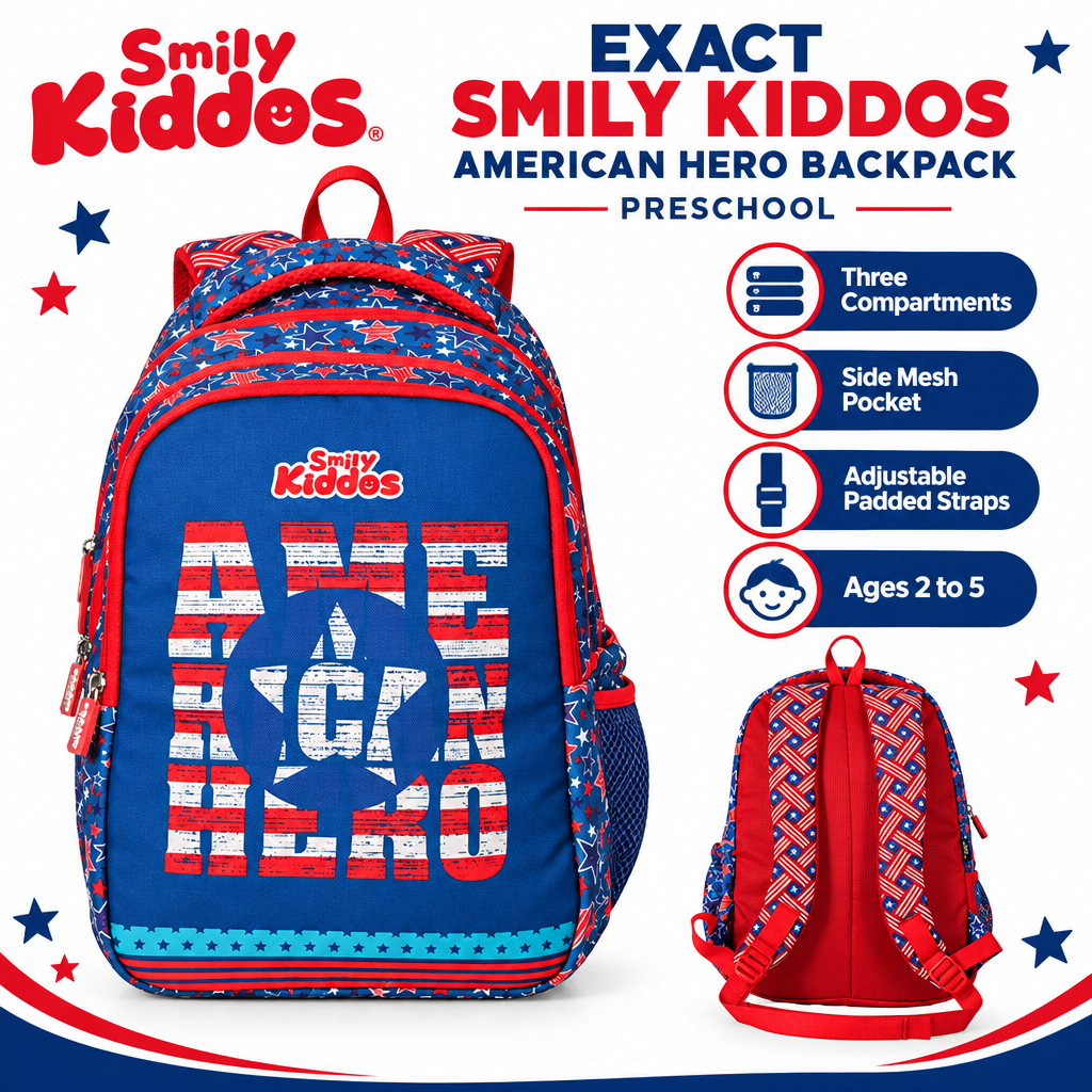 American Hero School Backpack – Blue