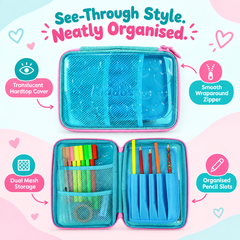 PVC Pencil Case - Light Blue
