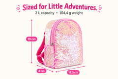Smily Kiddos Reversible Sequin Casual Backpack – Pink