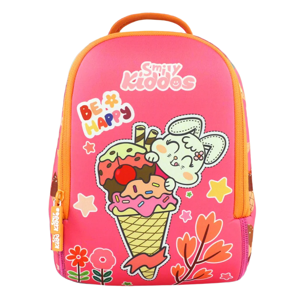 Smily Kiddos Preschool Backpack Ice Cream Theme Pink